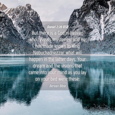 Picture 04 - Daniel 2:28 BSB - But there is a God in heaven who reveals - Bible Verse Picture