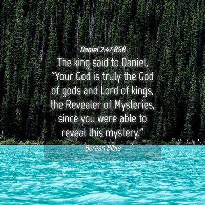 Picture 04 - Daniel 2:47 BSB - The king said to Daniel, “Your God is truly the - Bible Verse Picture