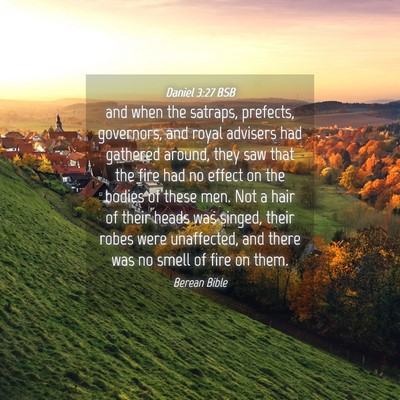 Picture 04 - Daniel 3:27 BSB - and when the satraps, prefects, governors, and - Bible Verse Picture