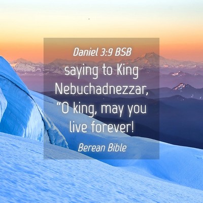 Picture 04 - Daniel 3:9 BSB - saying to King Nebuchadnezzar, “O king, may you - Bible Verse Picture