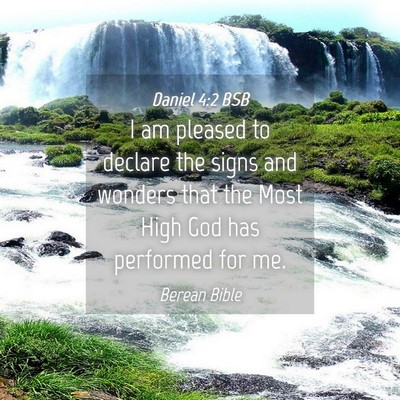 Picture 04 - Daniel 4:2 BSB - I am pleased to declare the signs and wonders - Bible Verse Picture