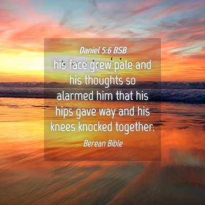 Picture 04 - Daniel 5:6 BSB - his face grew pale and his thoughts so alarmed - Bible Verse Picture