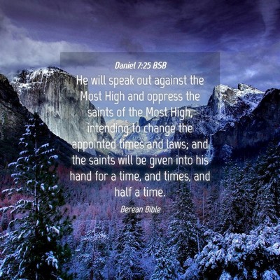 Picture 04 - Daniel 7:25 BSB - He will speak out against the Most High and - Bible Verse Picture