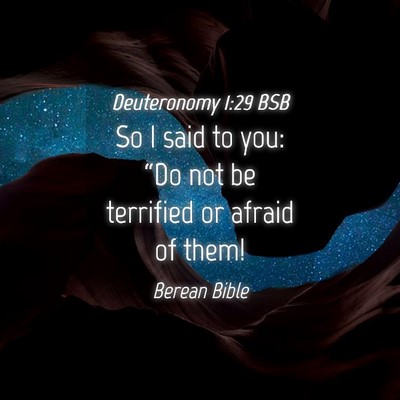 Picture 04 - Deuteronomy 1:29 BSB - So I said to you: “Do not be terrified or - Bible Verse Picture