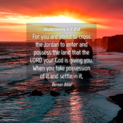 Picture 04 - Deuteronomy 11:31 BSB - For you are about to cross the Jordan to enter - Bible Verse Picture
