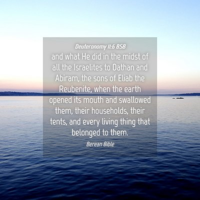 Picture 04 - Deuteronomy 11:6 BSB - and what He did in the midst of all the - Bible Verse Picture