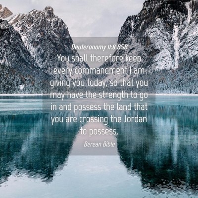 Picture 04 - Deuteronomy 11:8 BSB - You shall therefore keep every commandment I am - Bible Verse Picture