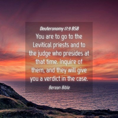Picture 04 - Deuteronomy 17:9 BSB - You are to go to the Levitical priests and to the - Bible Verse Picture