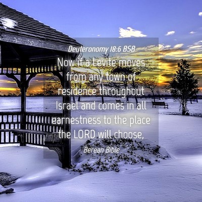 Picture 04 - Deuteronomy 18:6 BSB - Now if a Levite moves from any town of residence - Bible Verse Picture