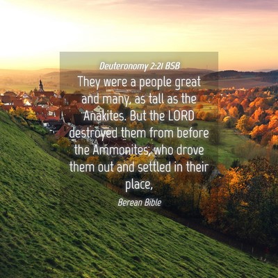Picture 04 - Deuteronomy 2:21 BSB - They were a people great and many, as tall as the - Bible Verse Picture
