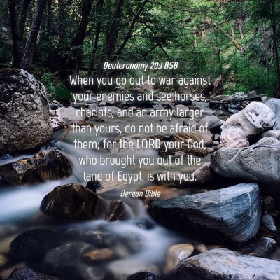 Picture 04 - Deuteronomy 20:1 BSB - When you go out to war against your enemies and - Bible Verse Picture