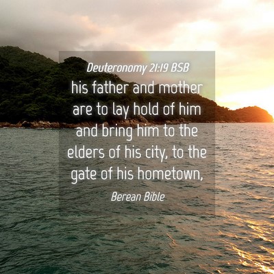 Picture 04 - Deuteronomy 21:19 BSB - his father and mother are to lay hold of him and - Bible Verse Picture