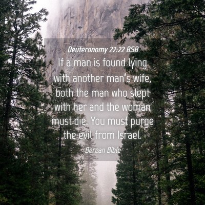 Picture 04 - Deuteronomy 22:22 BSB - If a man is found lying with another man’s - Bible Verse Picture