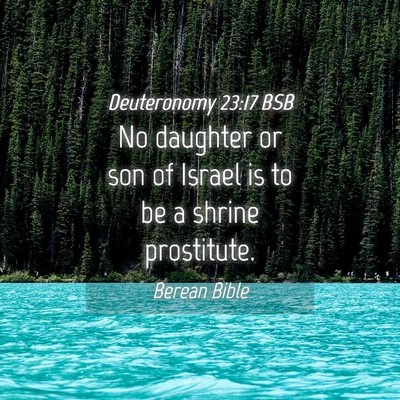 Picture 04 - Deuteronomy 23:17 BSB - No daughter or son of Israel is to be a shrine - Bible Verse Picture