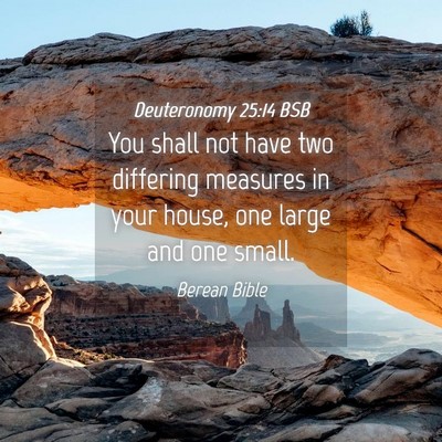 Picture 04 - Deuteronomy 25:14 BSB - You shall not have two differing measures in your - Bible Verse Picture