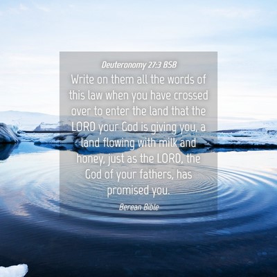 Picture 04 - Deuteronomy 27:3 BSB - Write on them all the words of this law when you - Bible Verse Picture