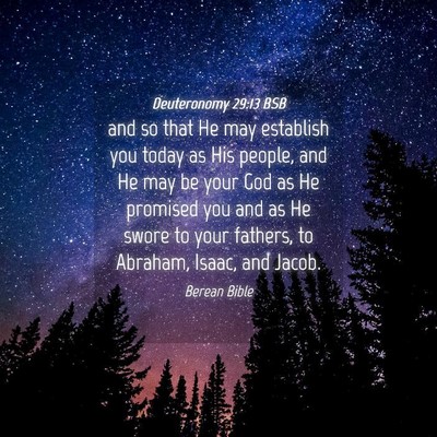 Picture 04 - Deuteronomy 29:13 BSB - and so that He may establish you today as His - Bible Verse Picture