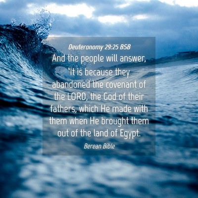 Picture 04 - Deuteronomy 29:25 BSB - And the people will answer, ‘It is because they - Bible Verse Picture
