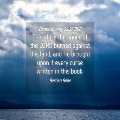 Picture 04 - Deuteronomy 29:27 BSB - Therefore the anger of the LORD burned against - Bible Verse Picture