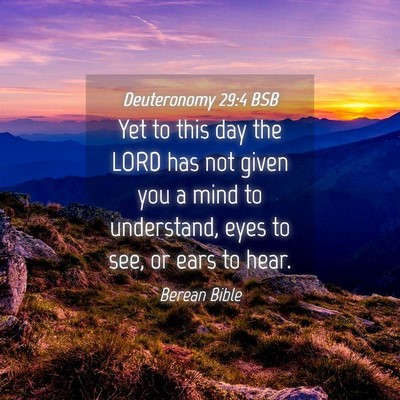 Picture 04 - Deuteronomy 29:4 BSB - Yet to this day the LORD has not given you a mind - Bible Verse Picture
