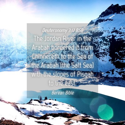 Picture 04 - Deuteronomy 3:17 BSB - The Jordan River in the Arabah bordered it from - Bible Verse Picture