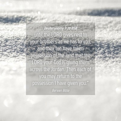 Picture 04 - Deuteronomy 3:20 BSB - until the LORD gives rest to your brothers as He - Bible Verse Picture