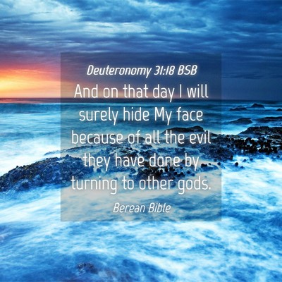 Picture 04 - Deuteronomy 31:18 BSB - And on that day I will surely hide My face - Bible Verse Picture