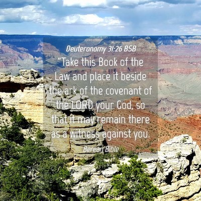 Picture 04 - Deuteronomy 31:26 BSB - “Take this Book of the Law and place it beside - Bible Verse Picture
