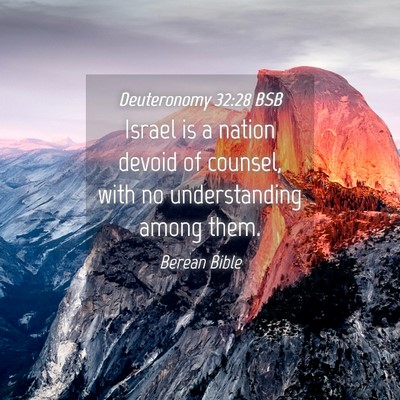 Picture 04 - Deuteronomy 32:28 BSB - Israel is a nation devoid of counsel, with no - Bible Verse Picture