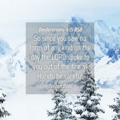Picture 04 - Deuteronomy 4:15 BSB - So since you saw no form of any kind on the day - Bible Verse Picture