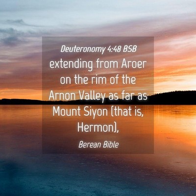Picture 04 - Deuteronomy 4:48 BSB - extending from Aroer on the rim of the Arnon - Bible Verse Picture