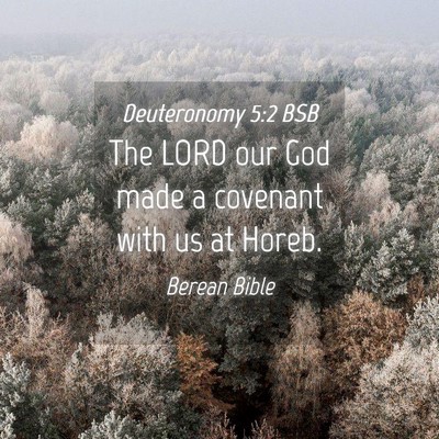 Picture 04 - Deuteronomy 5:2 BSB - The LORD our God made a covenant with us at - Bible Verse Picture