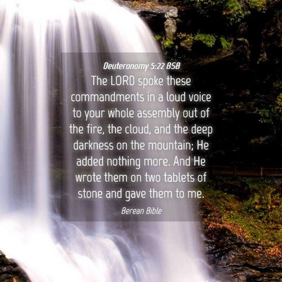 Picture 04 - Deuteronomy 5:22 BSB - The LORD spoke these commandments in a loud voice - Bible Verse Picture
