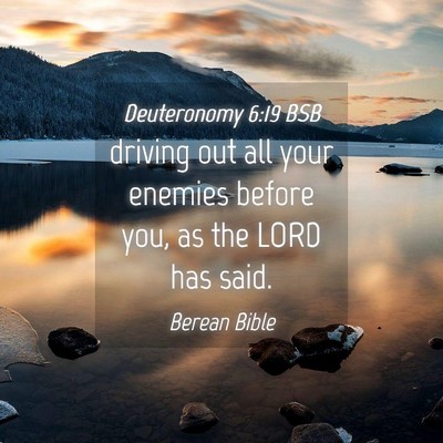 Picture 04 - Deuteronomy 6:19 BSB - driving out all your enemies before you, as the - Bible Verse Picture