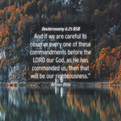 Picture 04 - Deuteronomy 6:25 BSB - And if we are careful to observe every one of - Bible Verse Picture