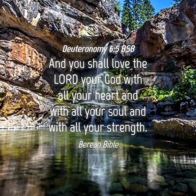 Picture 04 - Deuteronomy 6:5 BSB - And you shall love the LORD your God with all - Bible Verse Picture