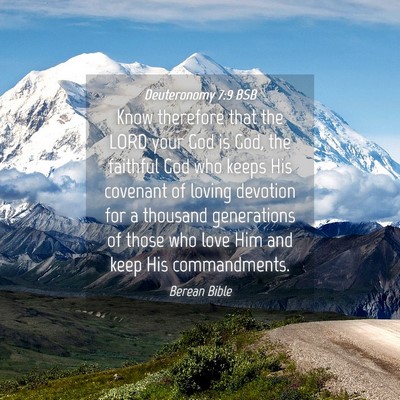 Picture 04 - Deuteronomy 7:9 BSB - Know therefore that the LORD your God is God, the - Bible Verse Picture