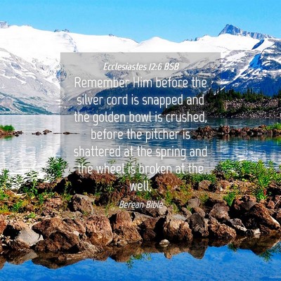 Picture 04 - Ecclesiastes 12:6 BSB - Remember Him before the silver cord is snapped - Bible Verse Picture