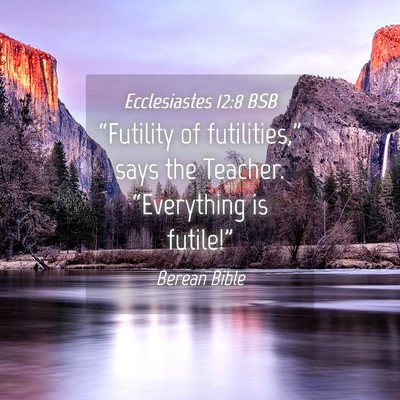 Picture 04 - Ecclesiastes 12:8 BSB - “Futility of futilities,” says the Teacher. - Bible Verse Picture