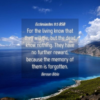 Picture 04 - Ecclesiastes 9:5 BSB - For the living know that they will die, but the - Bible Verse Picture