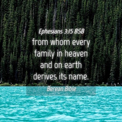 Picture 04 - Ephesians 3:15 BSB - from whom every family in heaven and on earth - Bible Verse Picture