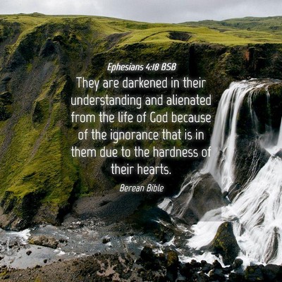 Picture 04 - Ephesians 4:18 BSB - They are darkened in their understanding and - Bible Verse Picture