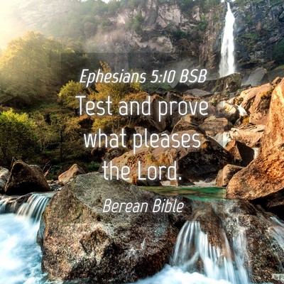 Picture 04 - Ephesians 5:10 BSB - Test and prove what pleases the - Bible Verse Picture