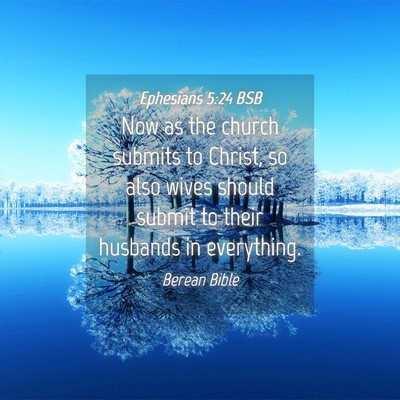 Picture 04 - Ephesians 5:24 BSB - Now as the church submits to Christ, so also - Bible Verse Picture