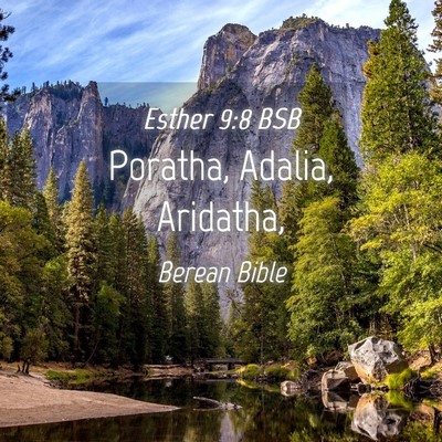 Picture 04 - Esther 9:8 BSB - Poratha, Adalia, - Bible Verse Picture