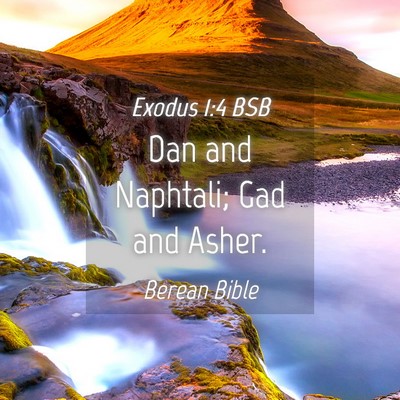 Picture 04 - Exodus 1:4 BSB - Dan and Naphtali; Gad and - Bible Verse Picture