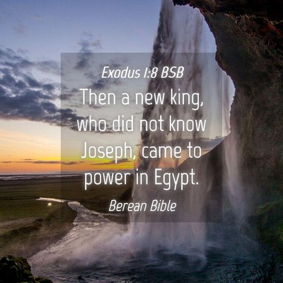 Picture 04 - Exodus 1:8 BSB - Then a new king, who did not know Joseph, came to - Bible Verse Picture