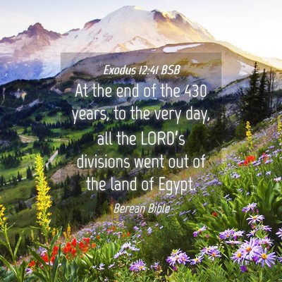 Picture 04 - Exodus 12:41 BSB - At the end of the 430 years, to the very day, all - Bible Verse Picture