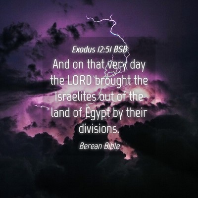Picture 04 - Exodus 12:51 BSB - And on that very day the LORD brought the - Bible Verse Picture