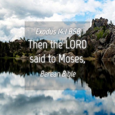 Picture 04 - Exodus 14:1 BSB - Then the LORD said to - Bible Verse Picture